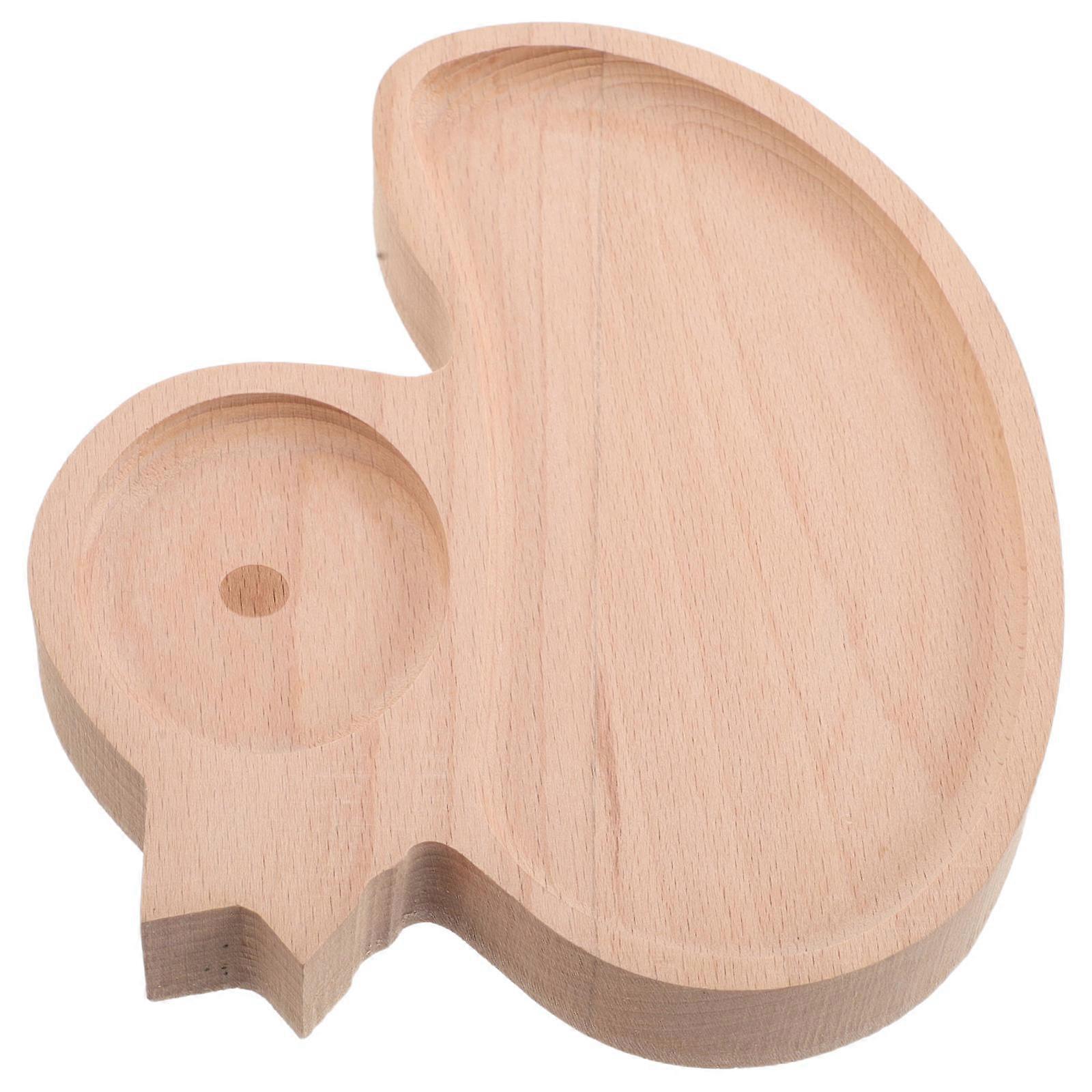 Duck Serving Platter Wooden Tray for Snacks and Sushi 3Pcs for Home and Restaurant