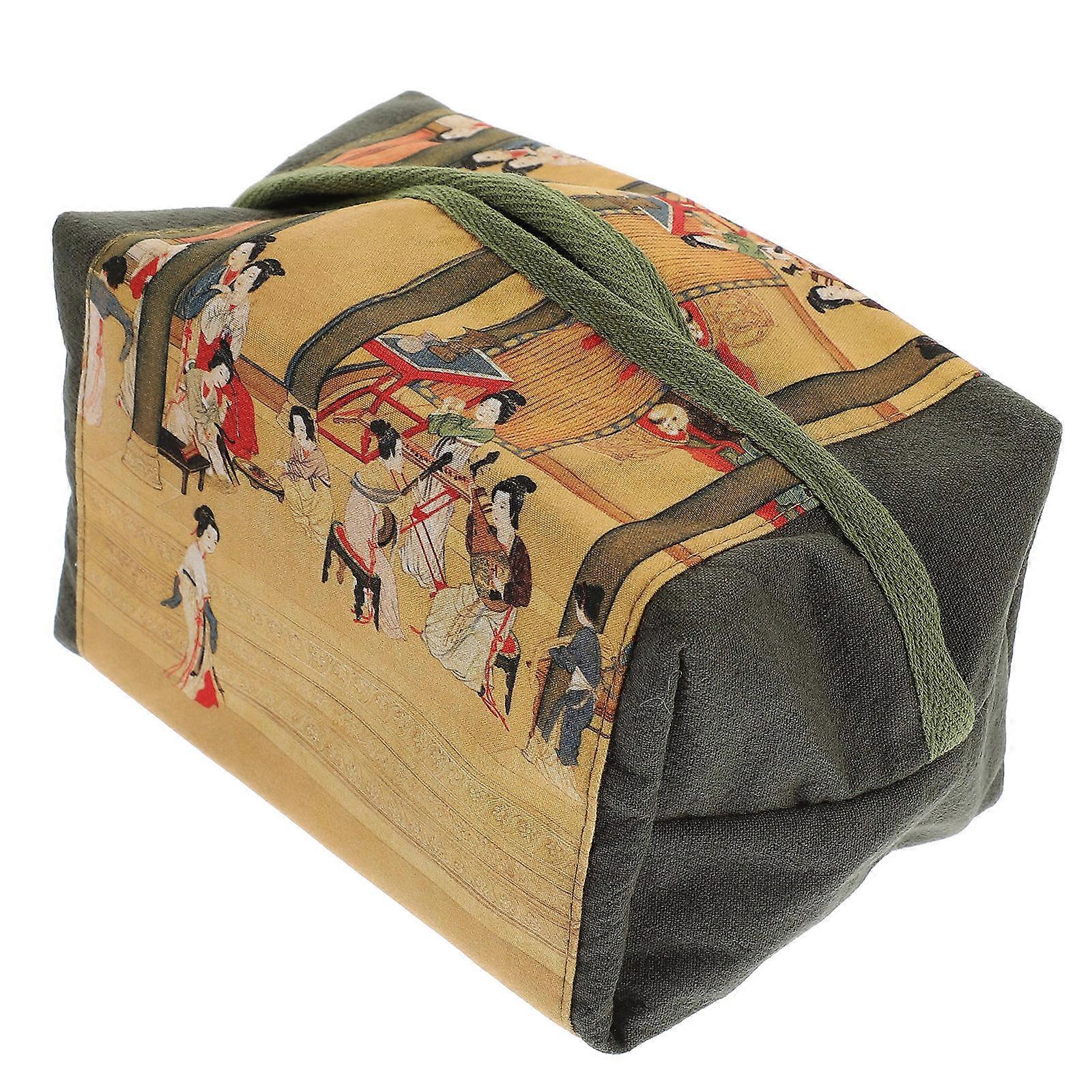 Vintage Fabric Tissue Holder Box for Decorative Use 5Pcs Collection
