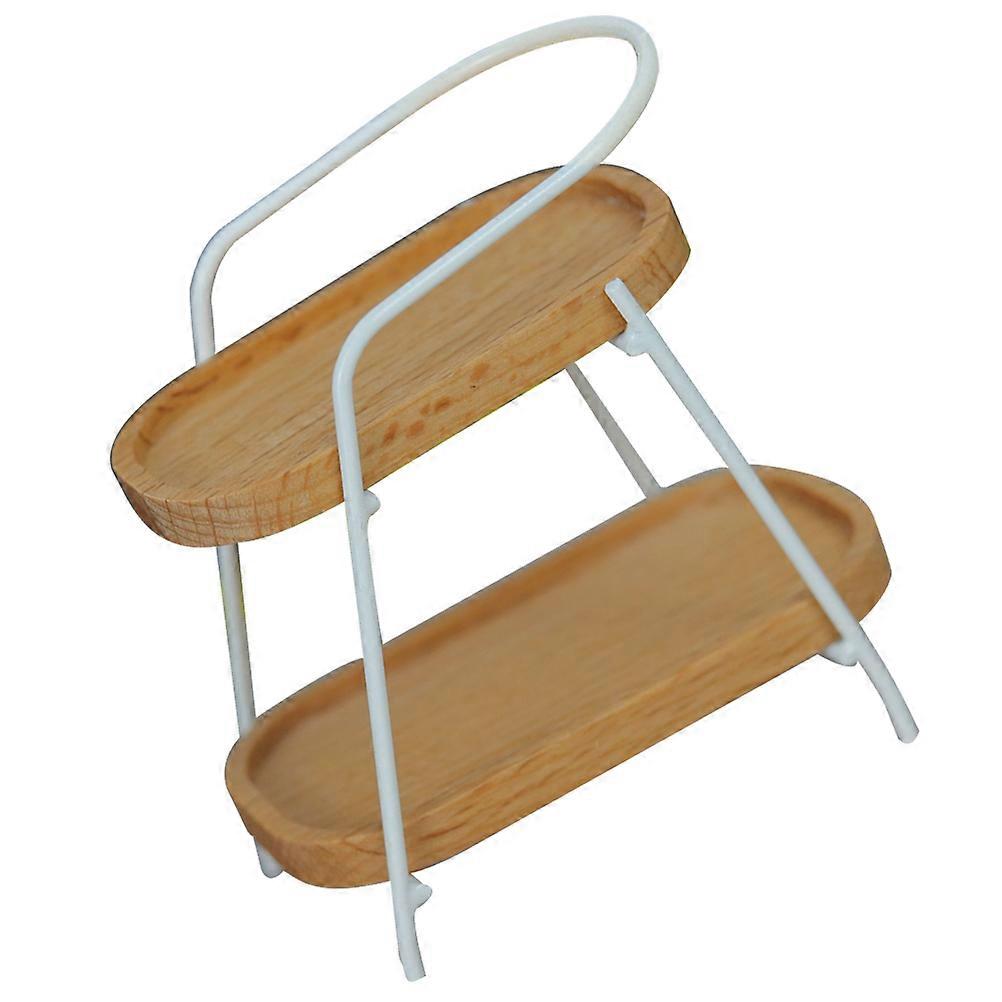 Tiny Book Shelf for Collectors Doll House Accessories Wood Metal Material Storage 1 Set