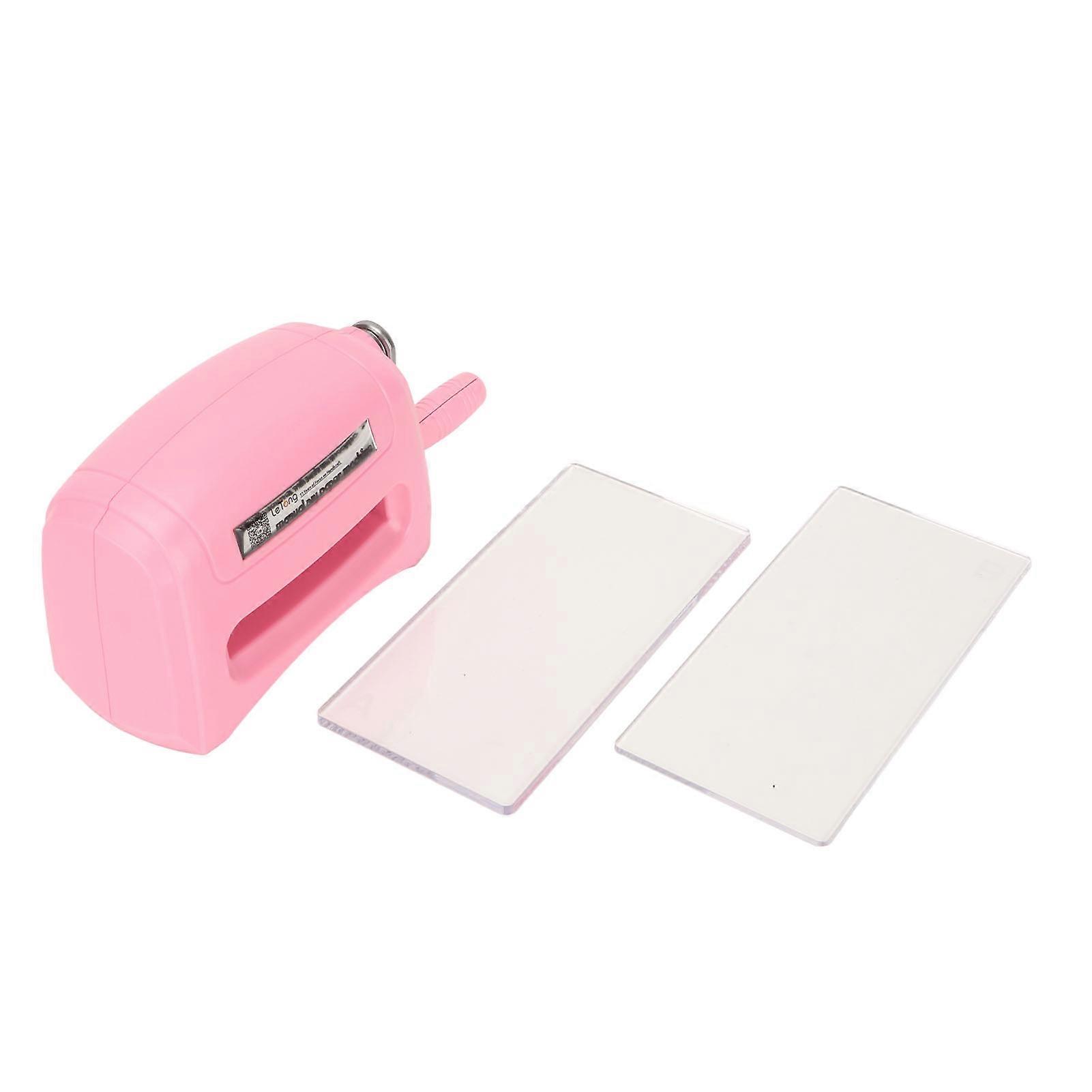 Machine à gaufrer portable en alliage de zinc et plastique rose pour scrapbooking, pour l'école