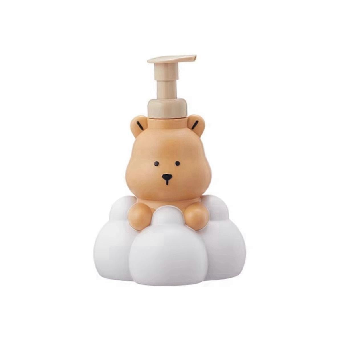 Foam Dispenser Bathroom Cartoon Bear Hand Sanitizers and Shampoo Pump Bottle with Refillable Container 250ml A