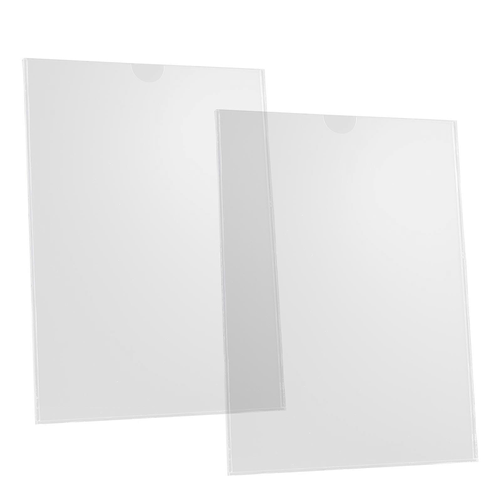 Transparent Acrylic Label Holders for Display Use 2Pcs Set