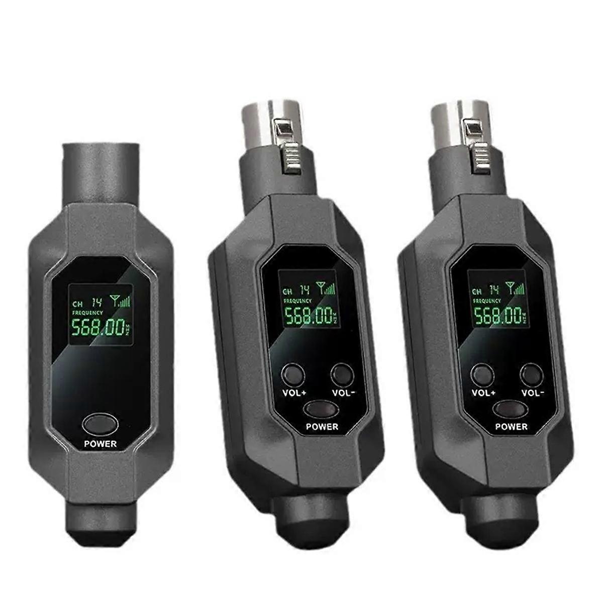 Wireless XLR Transmitter and XLR Receiver for Dynamic Wired Microphone Compatible with Audio Mixer