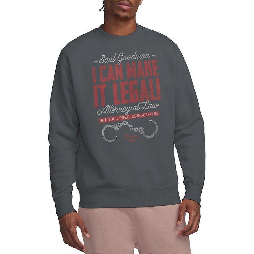 Moletom Breaking Bad Make It Legal S-3XL, Estilo Carvão 1711