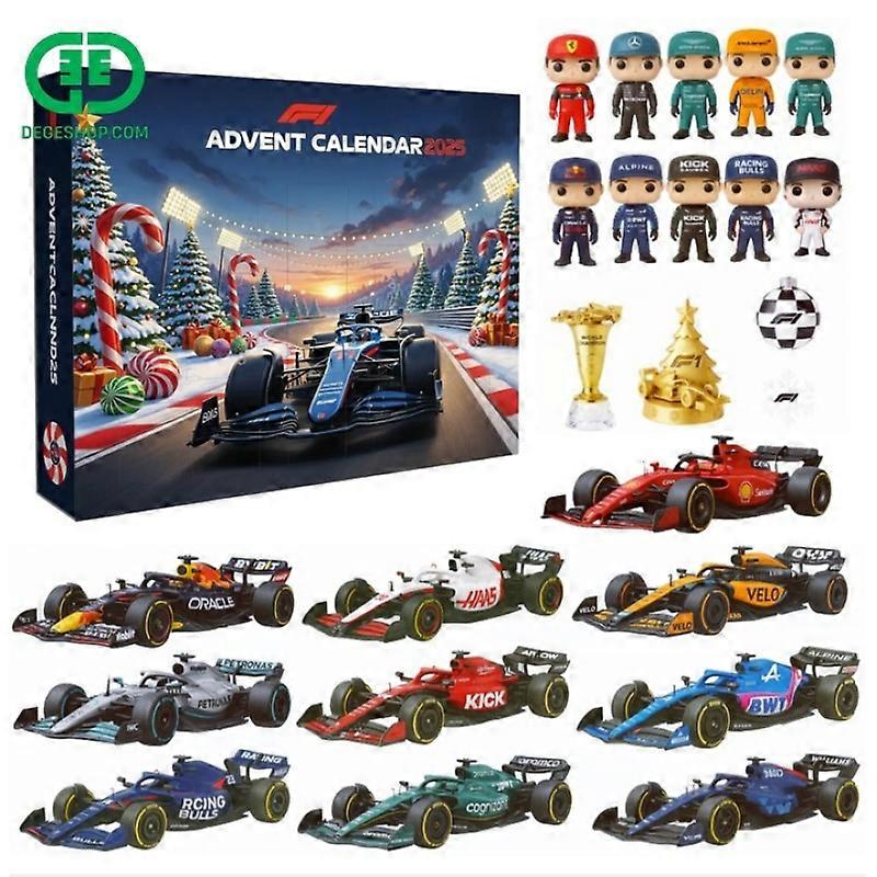 F1 Rennen Advent Countdown Feiertag Kalender Blind Box Weihnachtsbaumschmuck 1 Stück