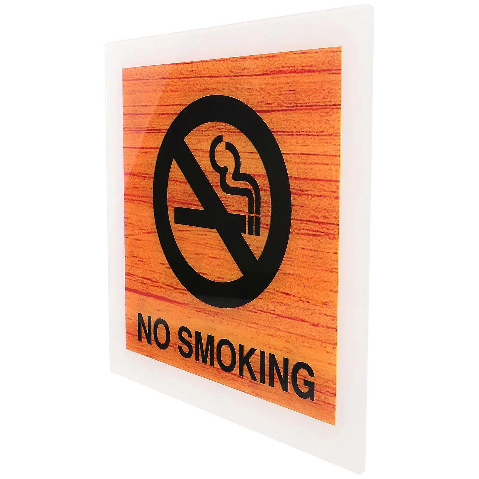Acrylic No Smoking Wall Sign for Indoor Use 5Pcs Practical Labels