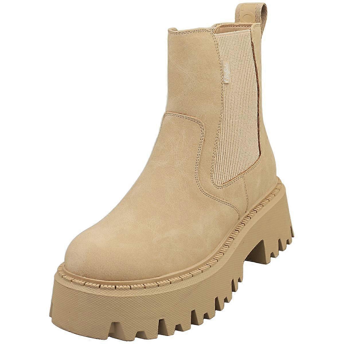 Buffalo Aspen Vegan Womens Chelsea Boots in Brown