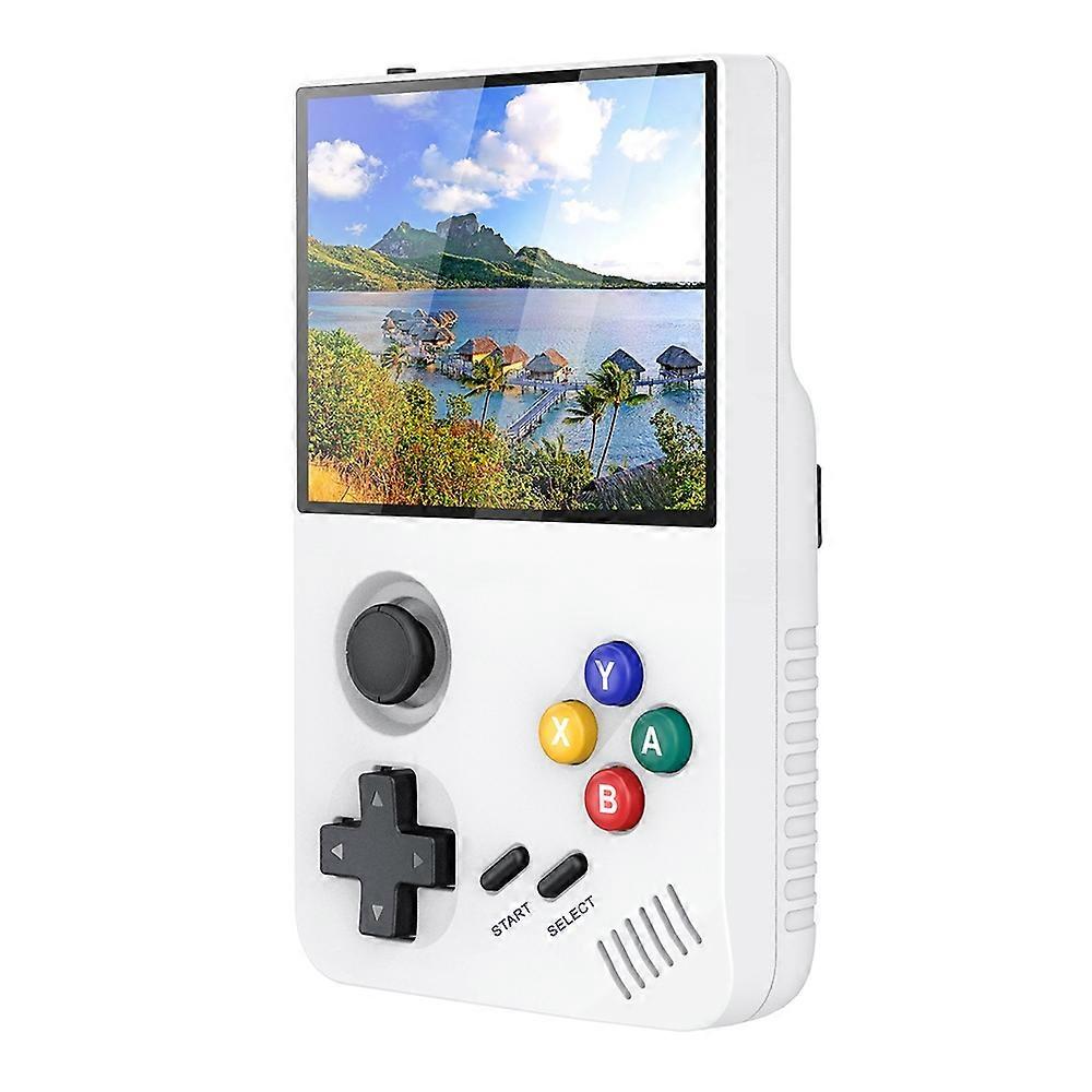 3pc AMPOWN M19 3.5" IPS Retro Handheld Game Console with 64G Card - White
