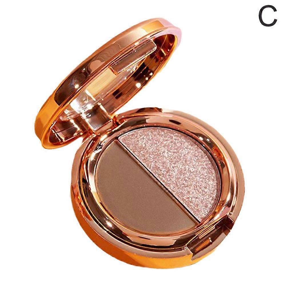 Two-Tone Eyeshadow Long Lasting 8H Waterproof Crease Proof Easy Blend Makeup Palette