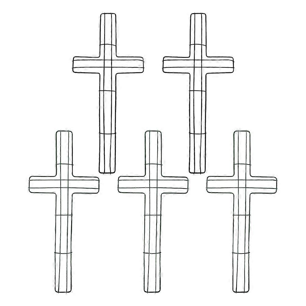 Cross Wire Metal Wreath Frame for Easter Christmas 10Pcs Decoration
