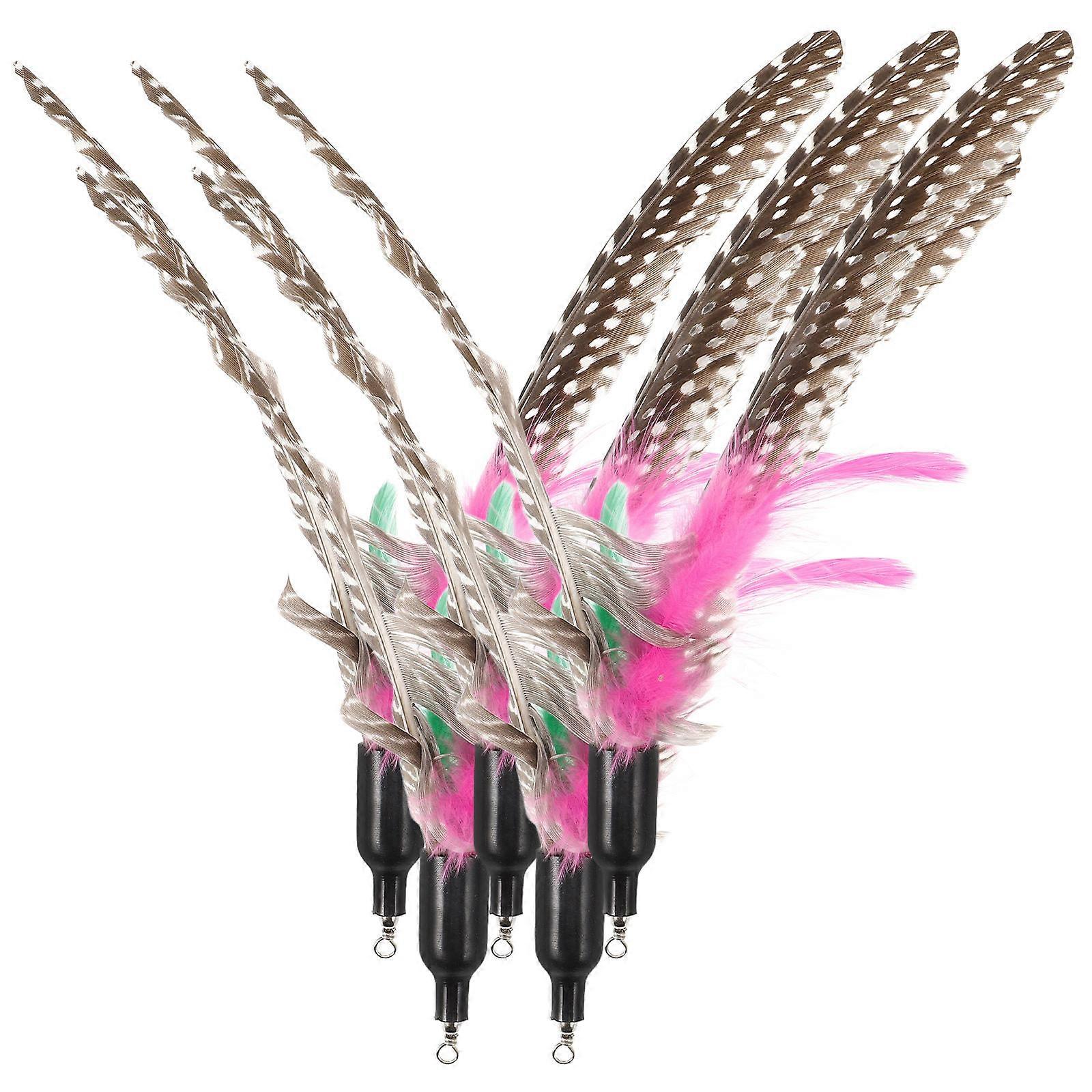 Cat Head Toy Replacement for 10Pcs Funny Interactive Cat Teaser Wand