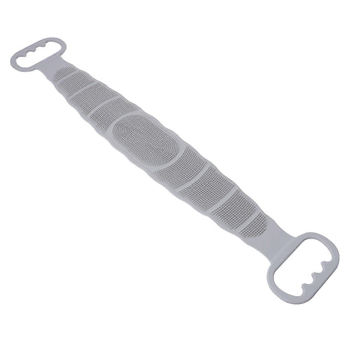 Long Bath Scrubber 2Pcs Back for Adults Grey Exfoliation Experience