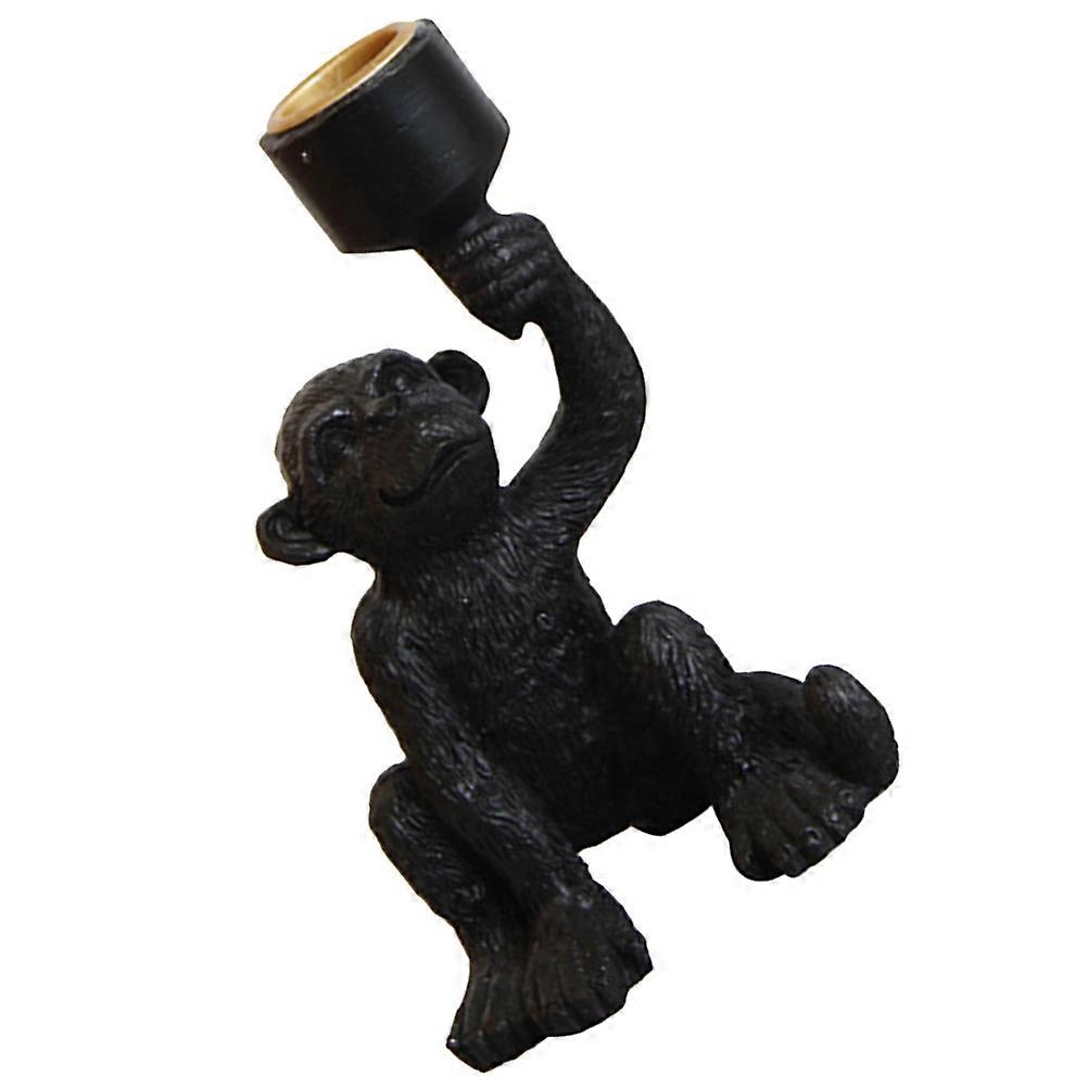 Resin Candle Holder Monkey Shaped for Desktop Decoration 3Pcs Set