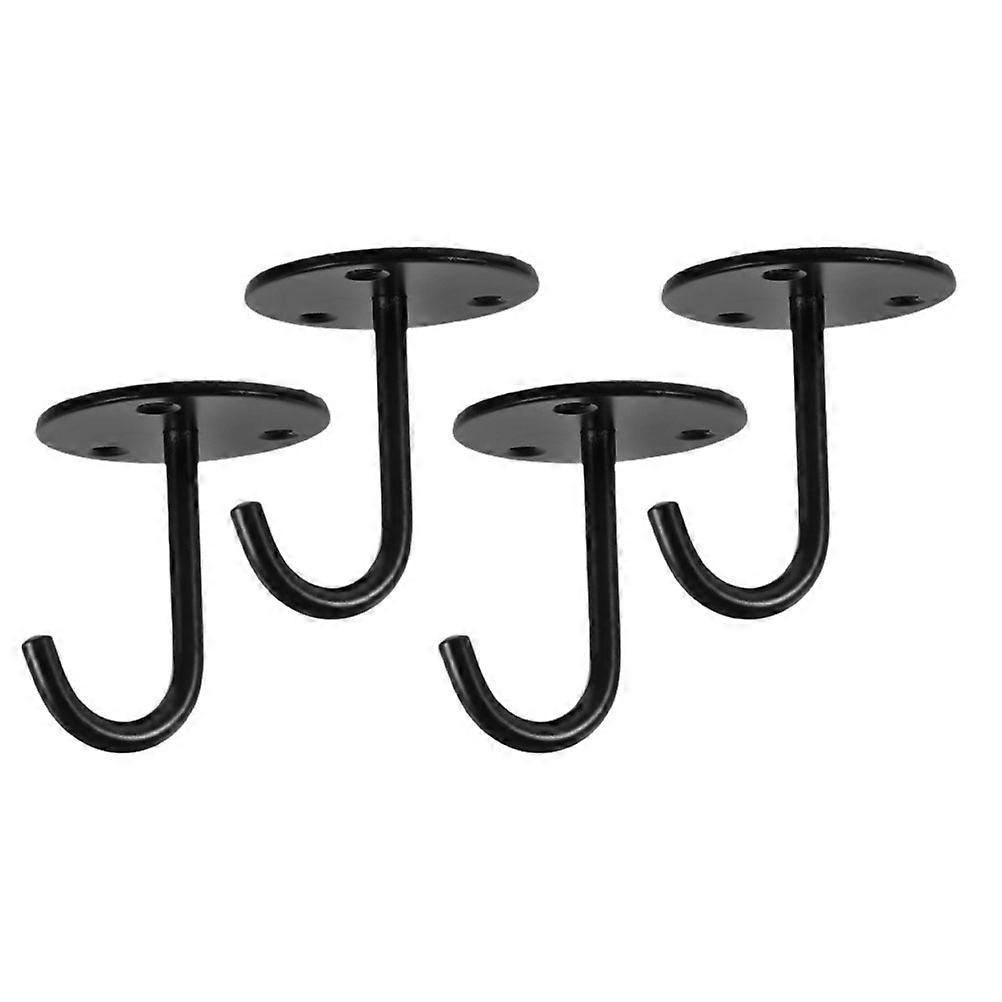 Black Ceiling Hooks Metal Ceiling Hook for Clothes 4Pcs Heavy Duty