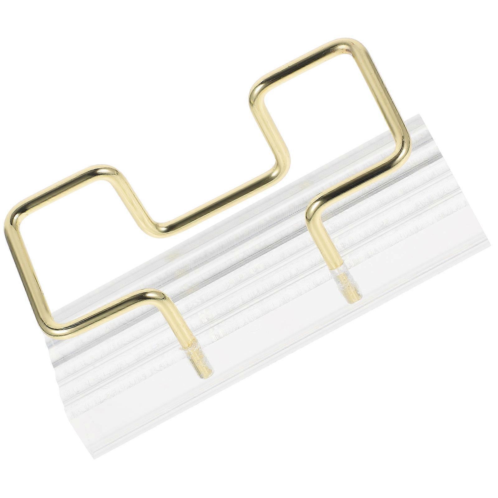 Sleek Hollow Business Card Stand Desktop Accessory For Professionals 1Pack Metal Display Rack