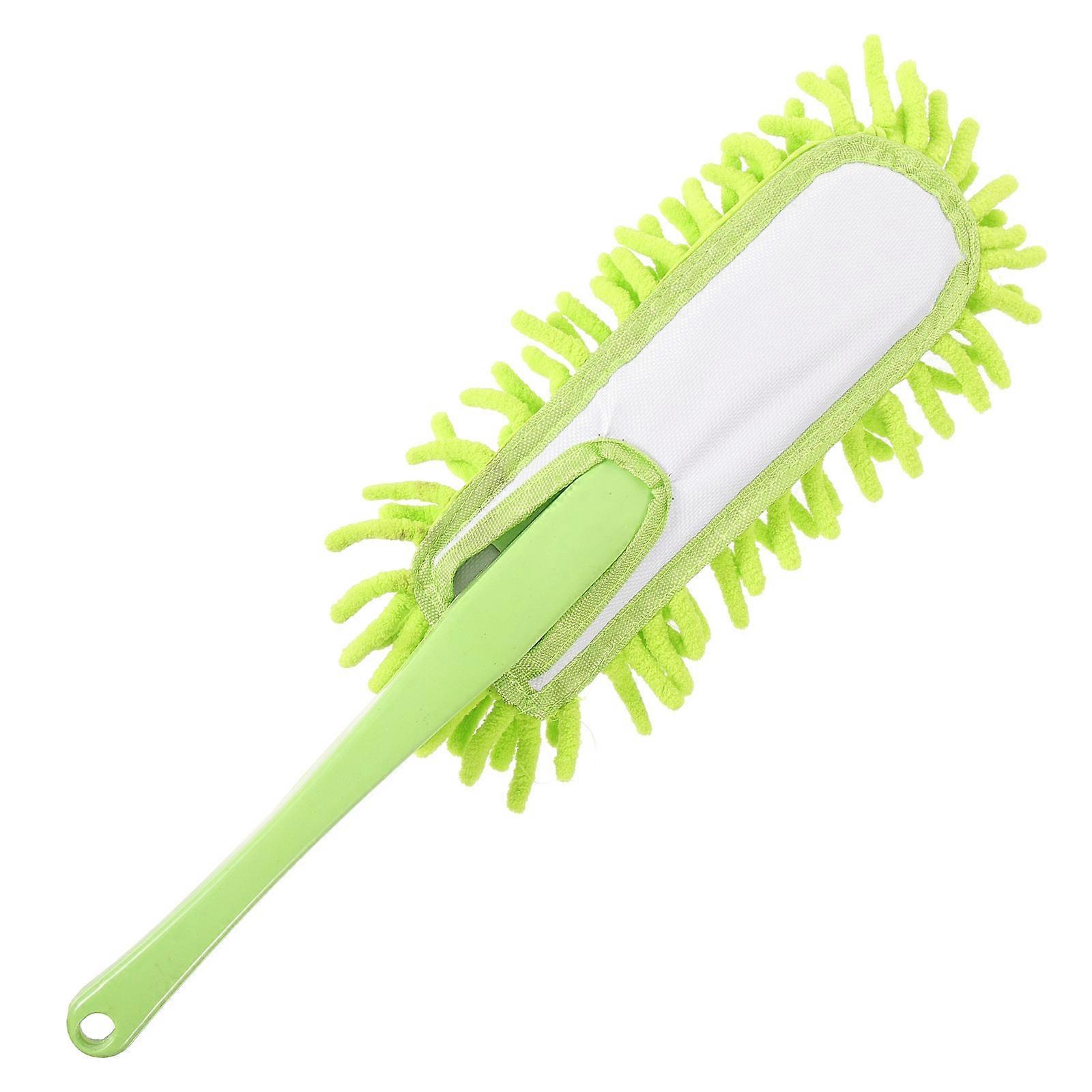 Practical Car Cleaning Duster Chenille for Dust Removal 2Pcs Green Handle