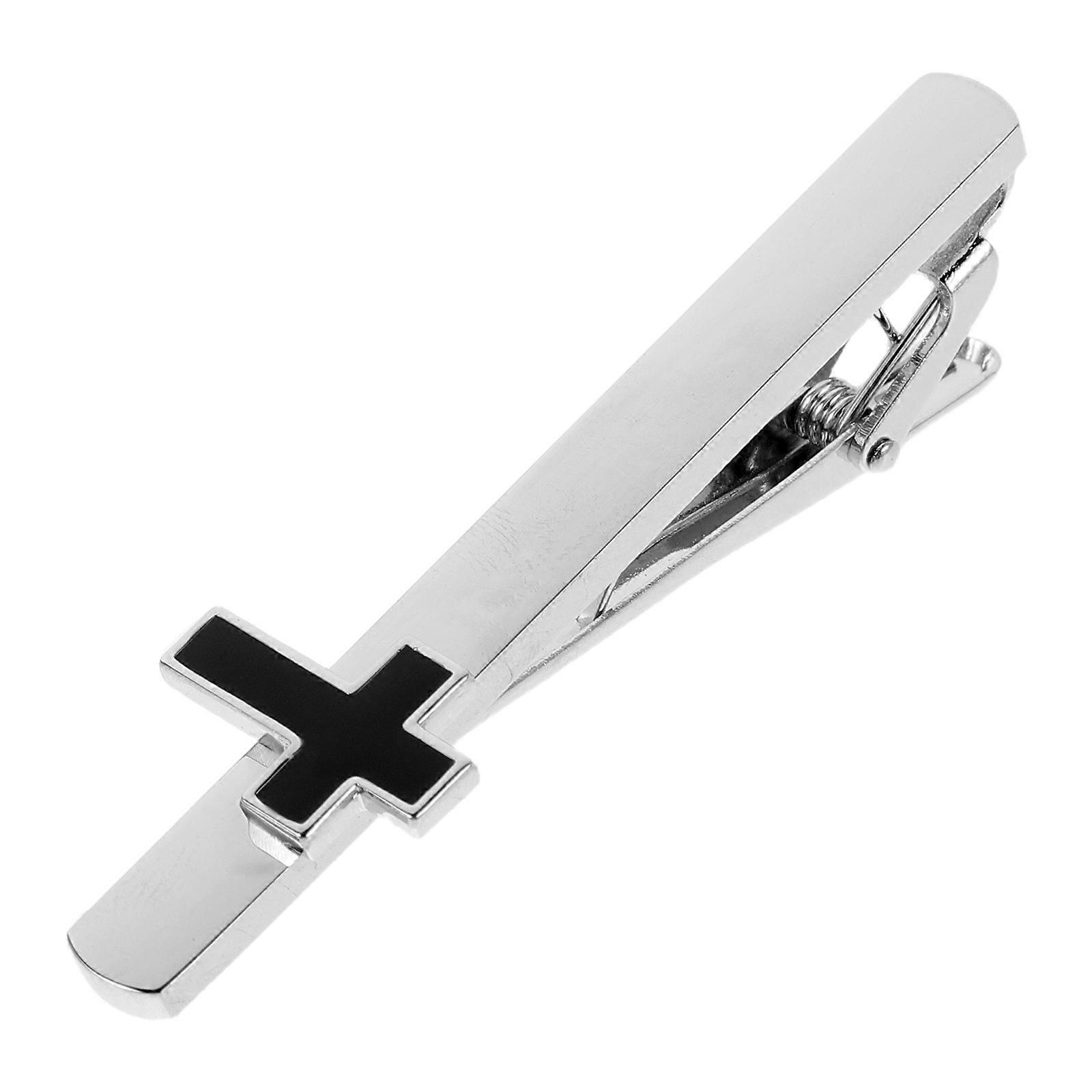 Tie Clips Copper Tie Clip for Formal Use 2Pcs Necktie Bar with Cross