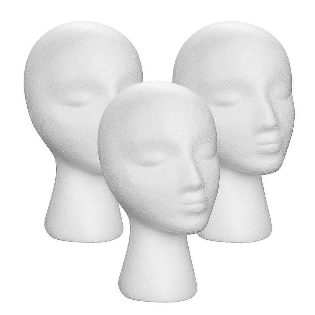 Wig Holder Foam Mannequin Head for Display Use 9Pcs White