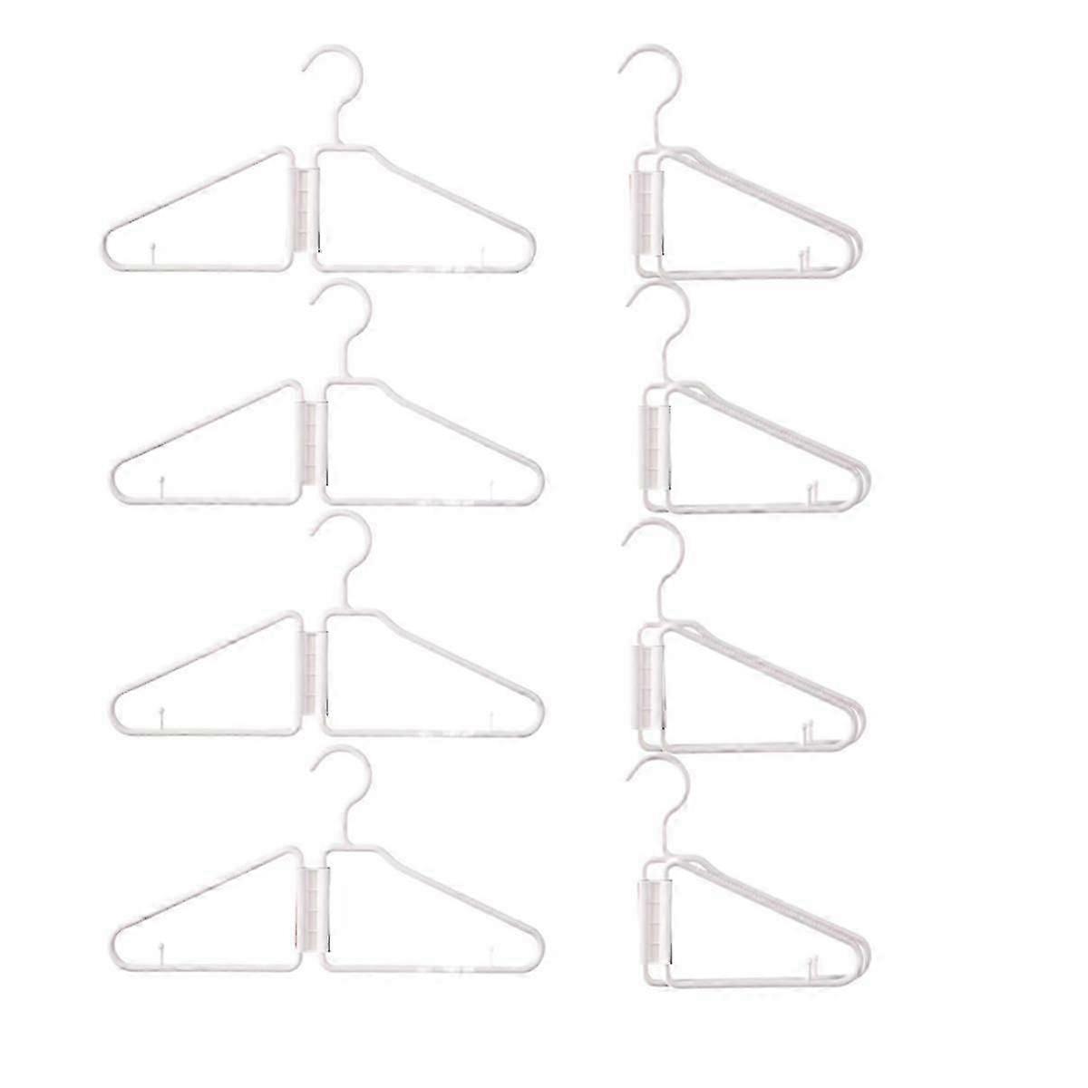 8 Pack Foldable Plastic Clothes Hangers for Travel Use