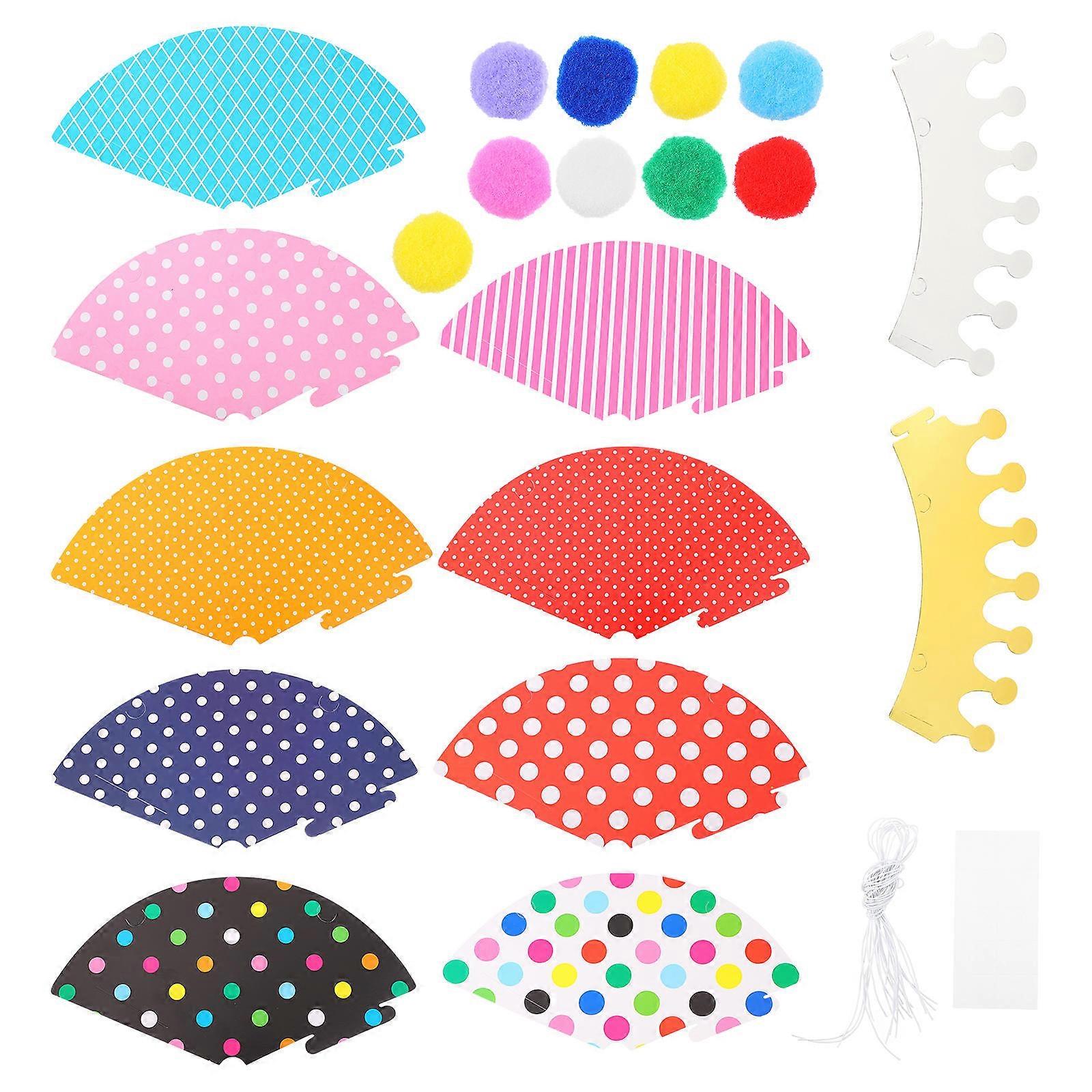Kids Birthday Hats Paper Party Props with 31Pcs Assorted