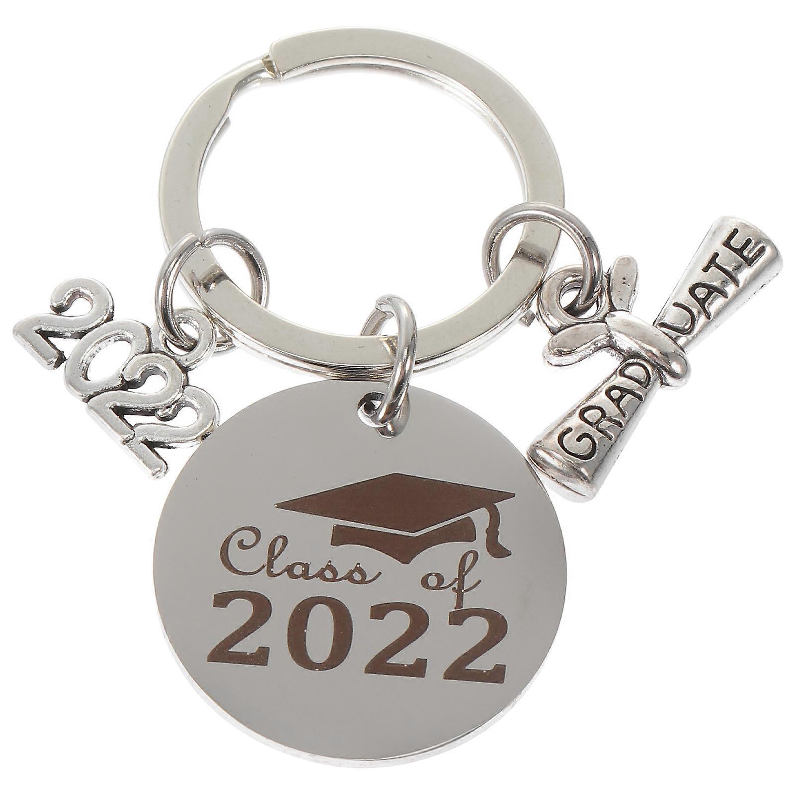 Silver Gift Keychain Pendant for Graduation with 3Pcs Set