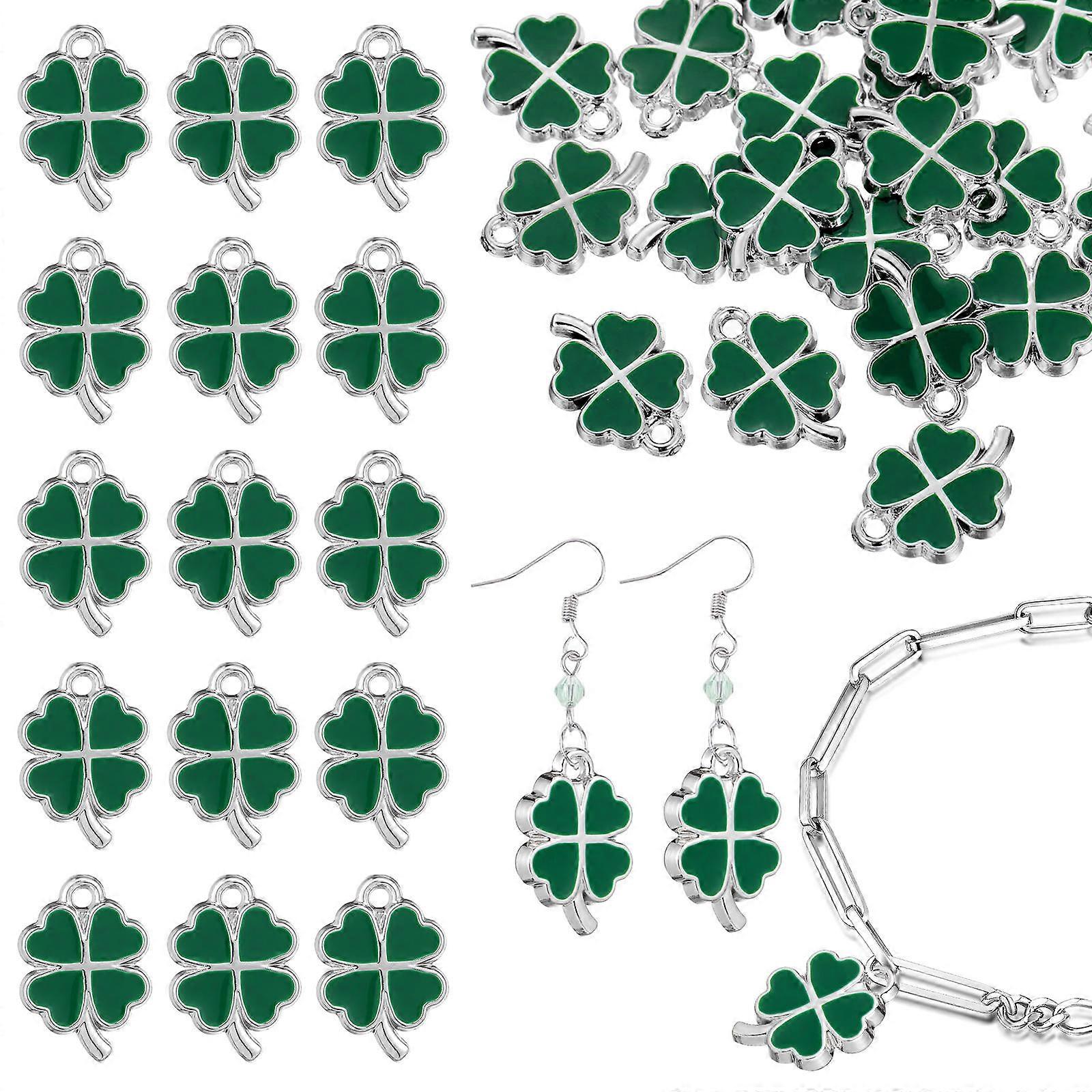 DIY Pendant Accessories Four Leaf Pendants for Decoration 75Pcs