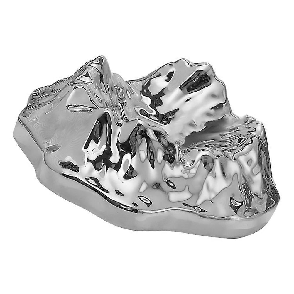 Creative Ashtray Silver Resin for Home Use with Eye-Catching Design and Ashtray Stand