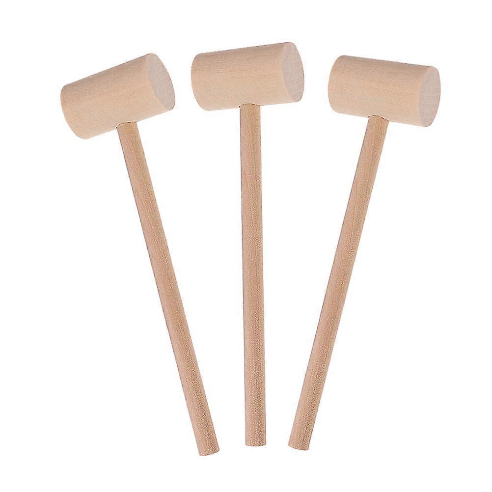 Crab Mallets Wood Wooden Mallets for Shell Cracking 6Pcs Set