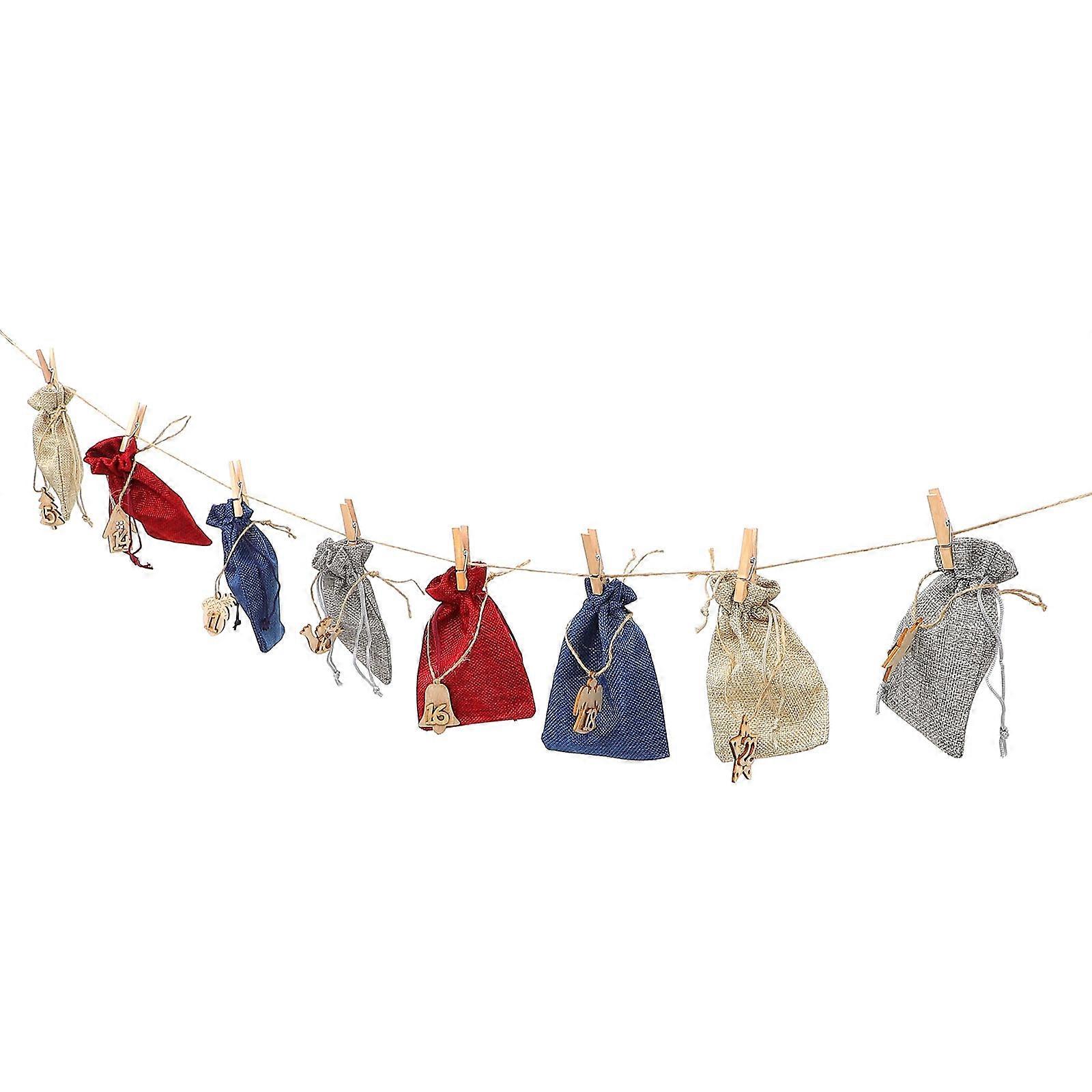 Christmas Drawstring Bags for Holiday Gift Packaging 1Set Xmas Bags