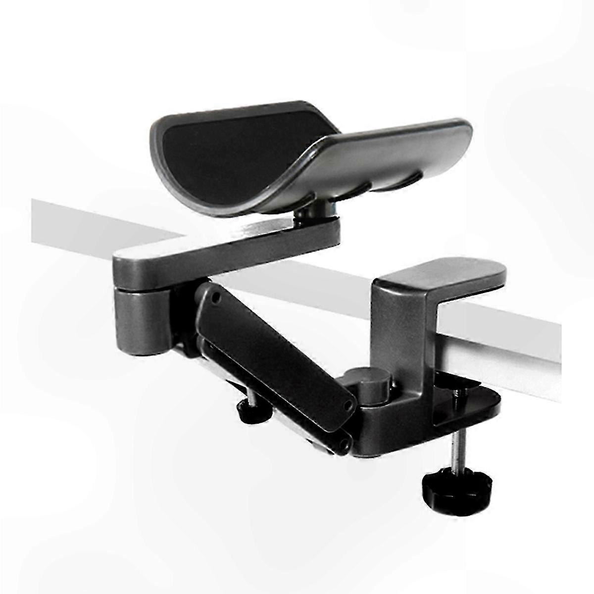 Comfortable Wrist Rest with Extended Mouse Pad and Metal Arm Support for Enhanced Computing Experience