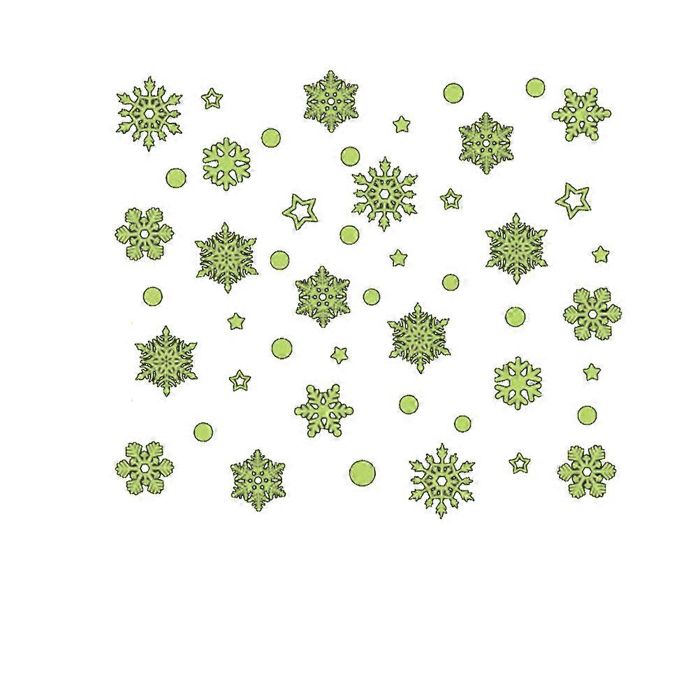 Nightlight Snowflake Wall Stickers for Decoration Fluorescent Glow Decals