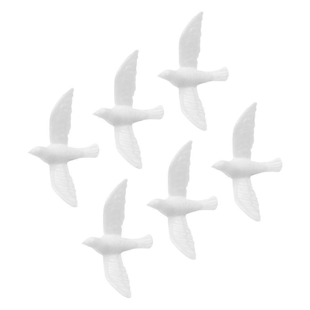 Miniature Resin Birds Figurine White Dove for Display 18Pcs Set