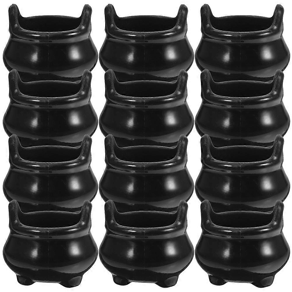 Halloween Mini Cauldron Decorations for Party 48Pcs Plastic Material