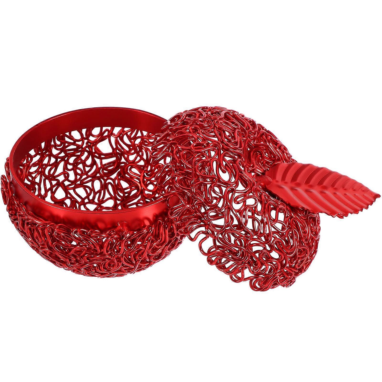 Christmas Candy Containers Apple Shaped Candy Box for Storage Use 2Pcs