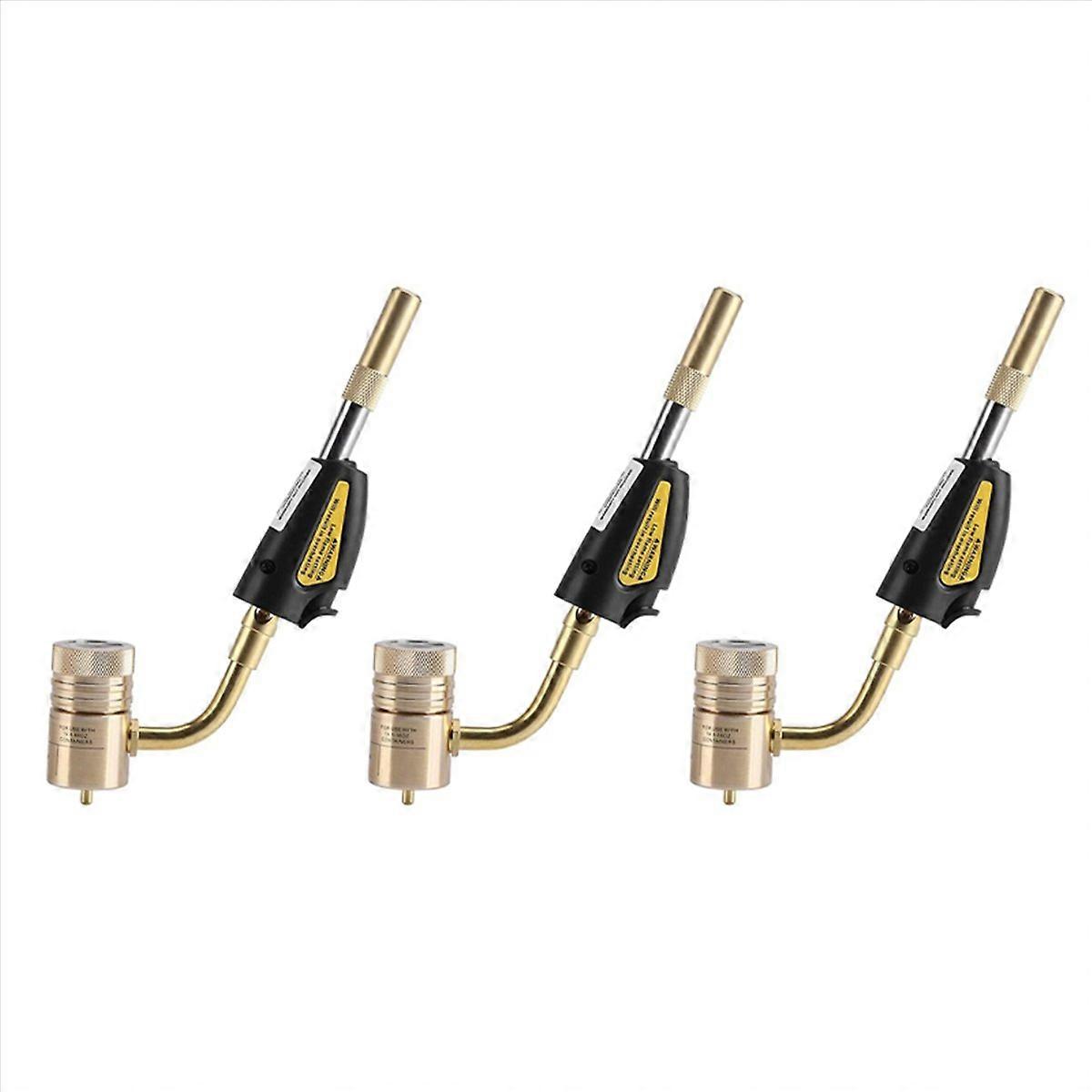 3X Turbo Torch Tips Gas Self Ignition Turbo Torch Regulator Brazing Soldering Welding Plumbing Tool