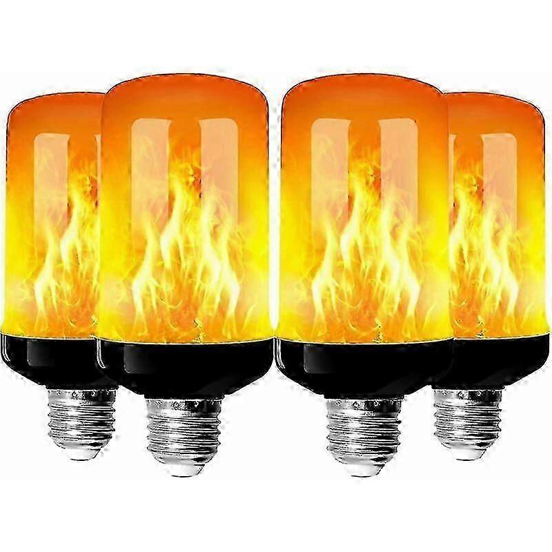 Flame Light Bulb, E27 5W LED Flame Effect Light Bulb with 4 Light