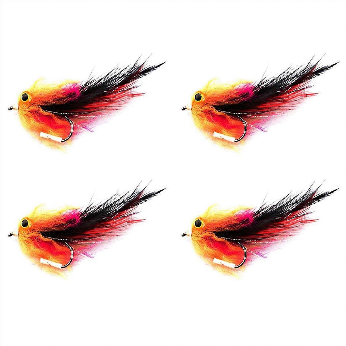 1pcs/bag Trout Salmon Pike Streamer Fly Size 4 Hook