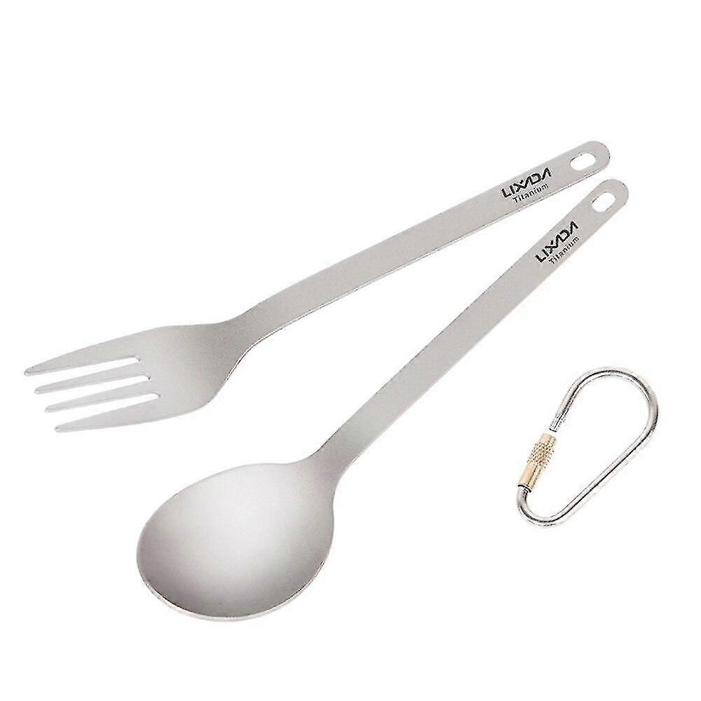 Outdoor Titanium Tableware Set Pure Titanium Fork Spoon Set