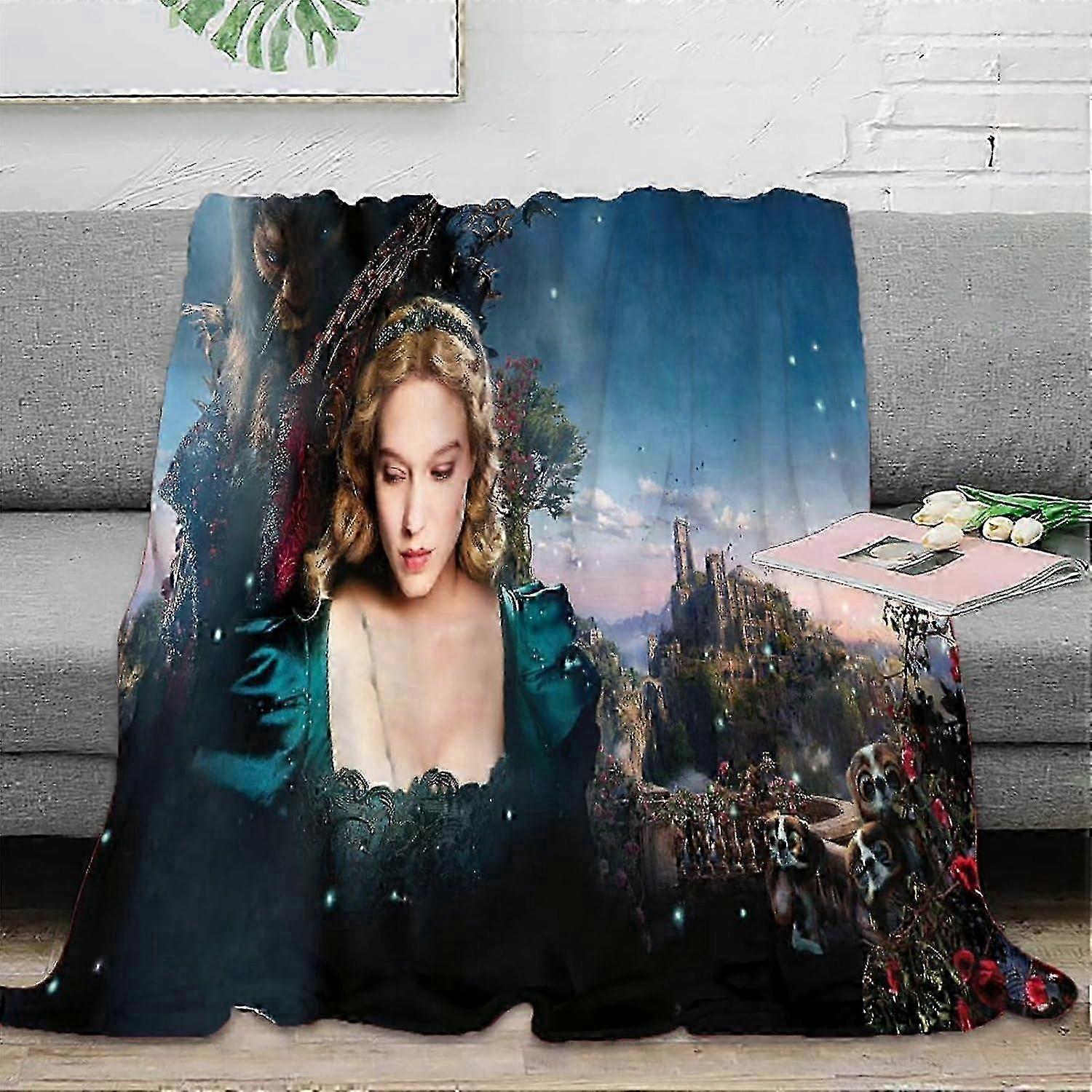 3d Print Beauty And The Beast Fleece Blanket Throw for Sofa & Bed,Plush Cosy Fuzzy Blankets Travel,Super Soft And Warm Fluffy Blanket for Th