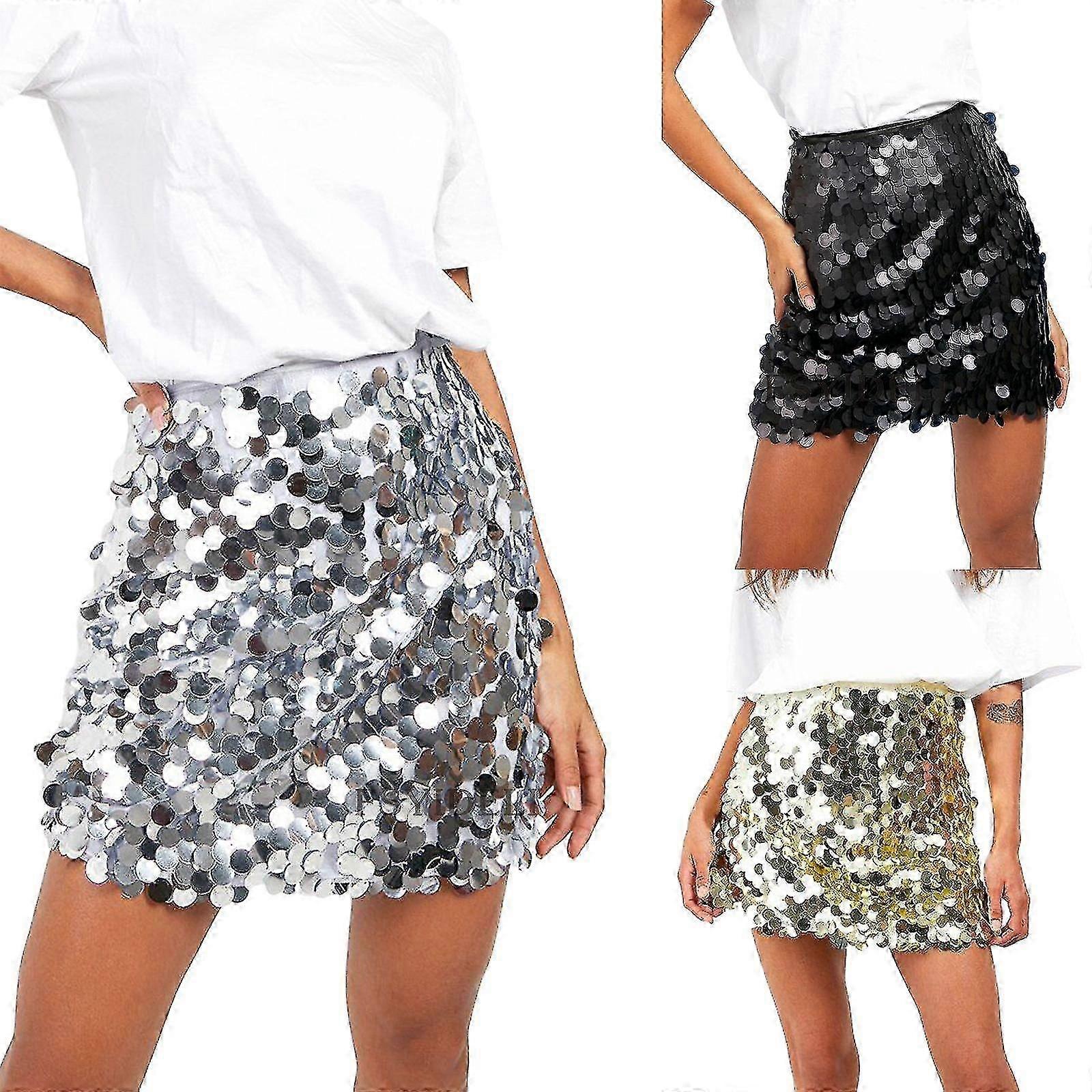 Sequin Mini Skirt Glitter Bodycon Sparkly Hip