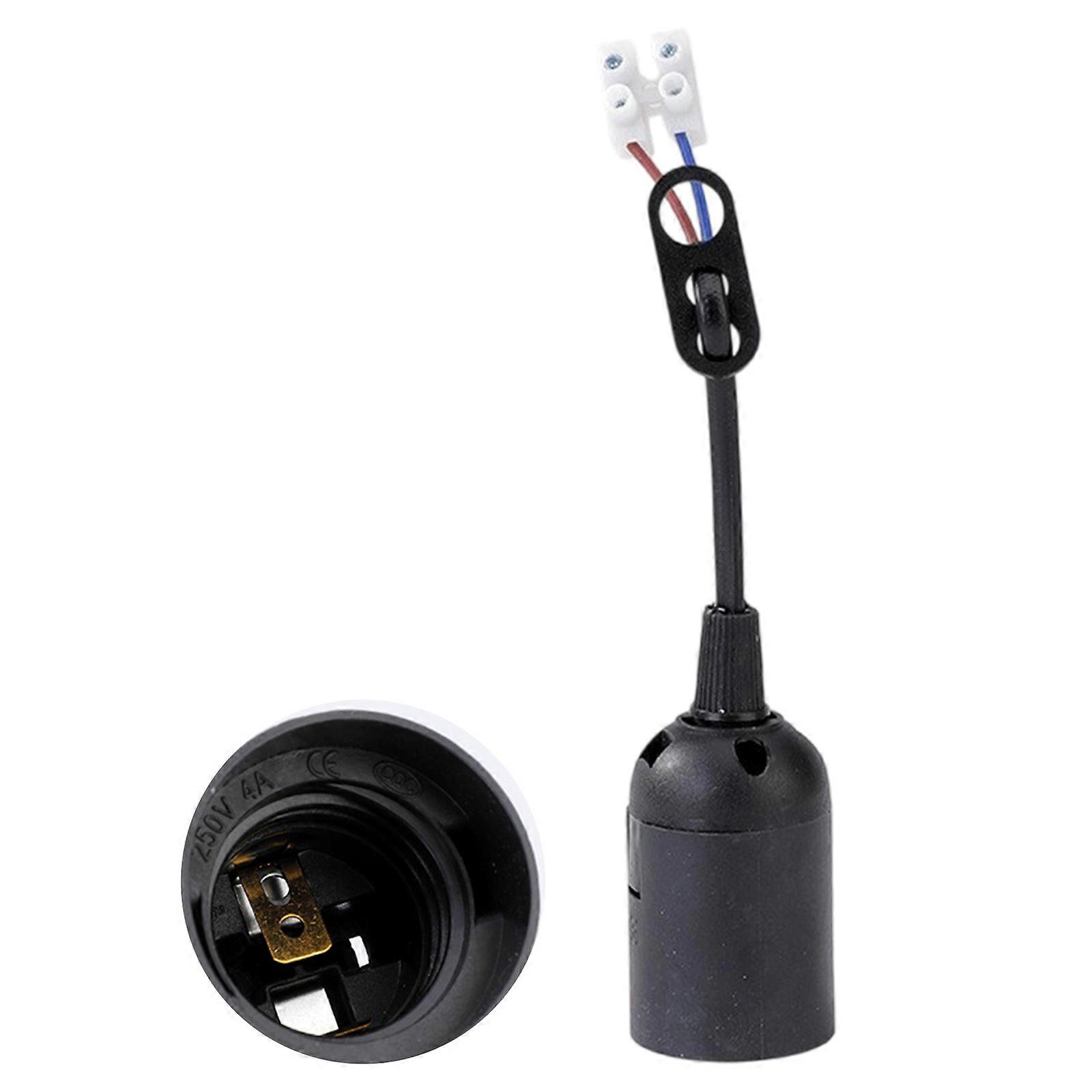 Standard E27 Light Socket Adapter Tool Lamp Holder Renovation Socket With Cable Lighting Accessories Easy to Install  White