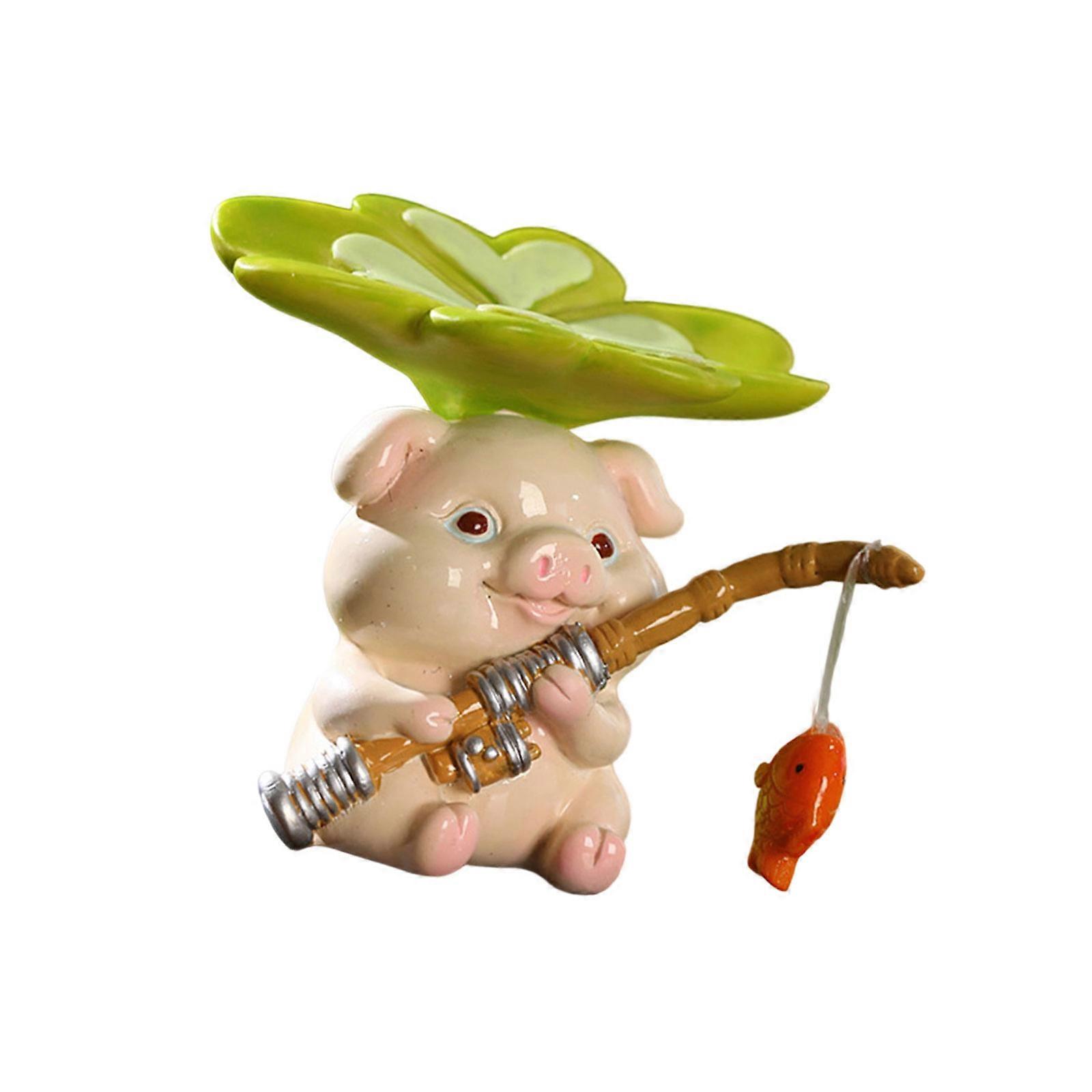 Animal Fishing Resin  With Mountain Water Feature Table Decoration For Work space Multicolor