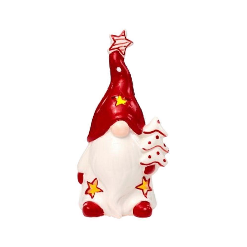 LED Ceramic Gonk with Tree Ornament by Puckator