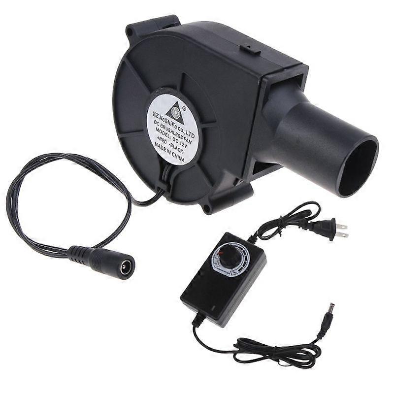 9733 110 فولت 220 فولت مروحة شواء DC12V 2A 4200 دورة في الدقيقة سرعة قابل للتعديل التخييم النار كاتب