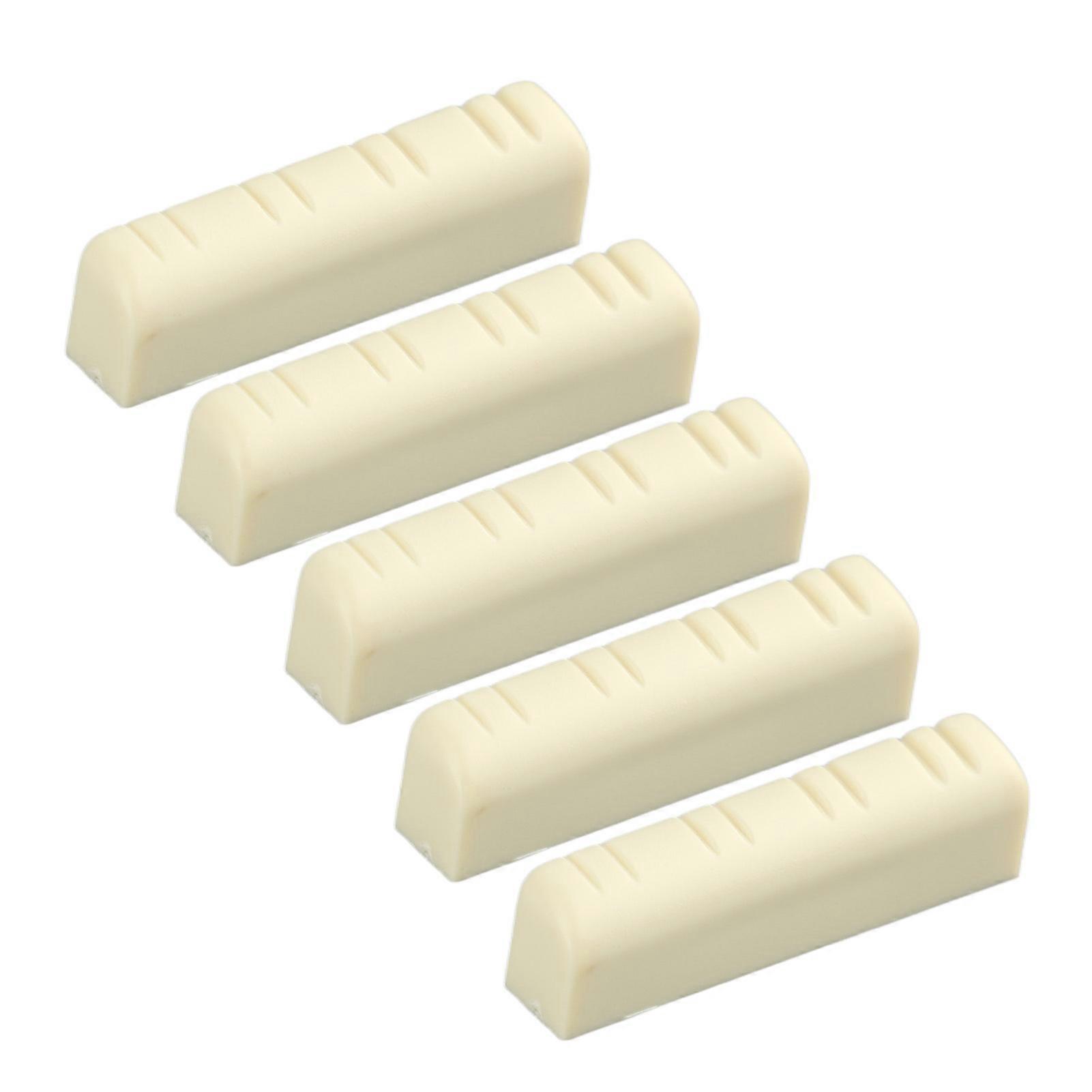 5個のマンドリンブリッジナット8ストリングプラスチック3.5cm交換用ユニバーサルインストゥルメントアクセサリー