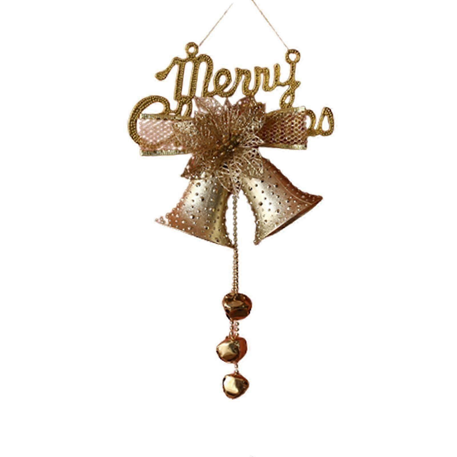 Festive galvanised Christmas bells for tree decor