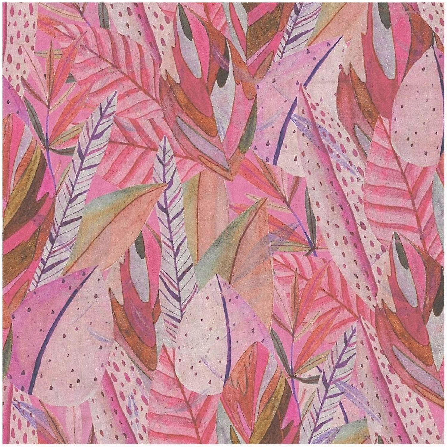 AS Creation Anna D'Andrea Pink Leaves Wallpaper