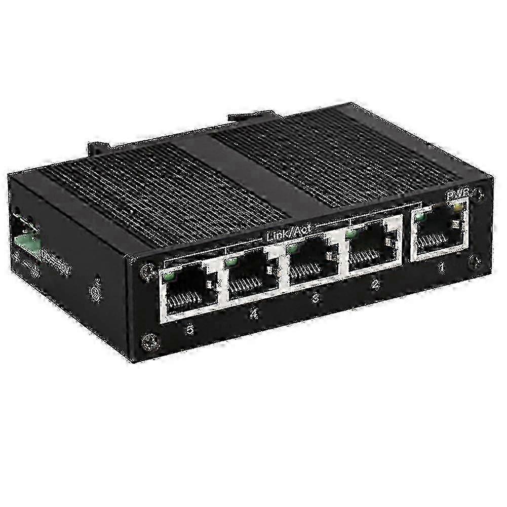 5 Port 100mbps Network Industrial Grade Switch Unmanaged Rail Type Industrial Network Splitter Us P