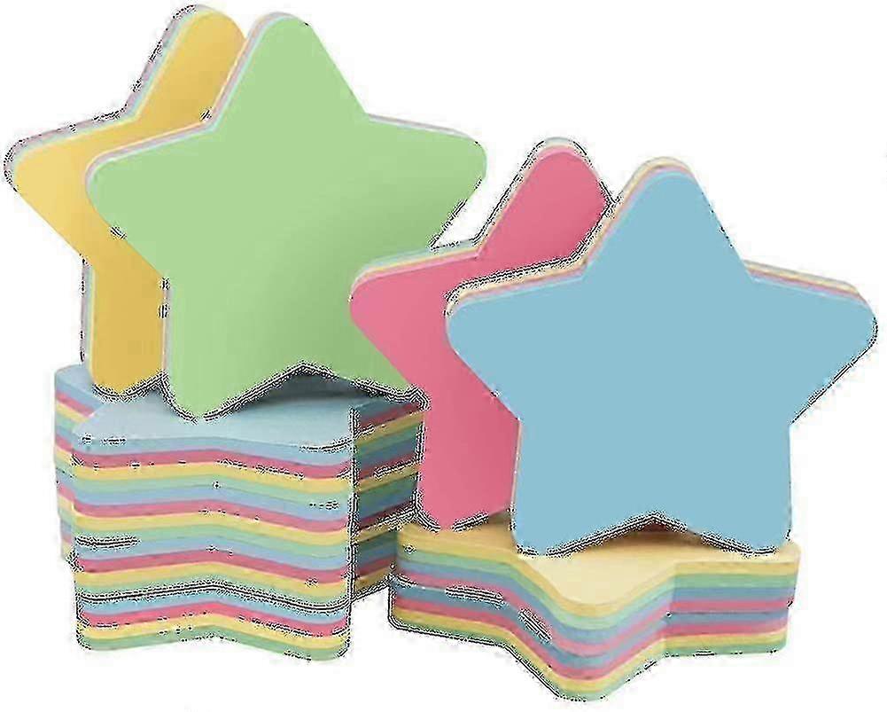Star Shaped Sticky Notes 10 Pads 76x76mm Self-Adhesive Memo Paper Colorful Mixed Cute Edition 1107