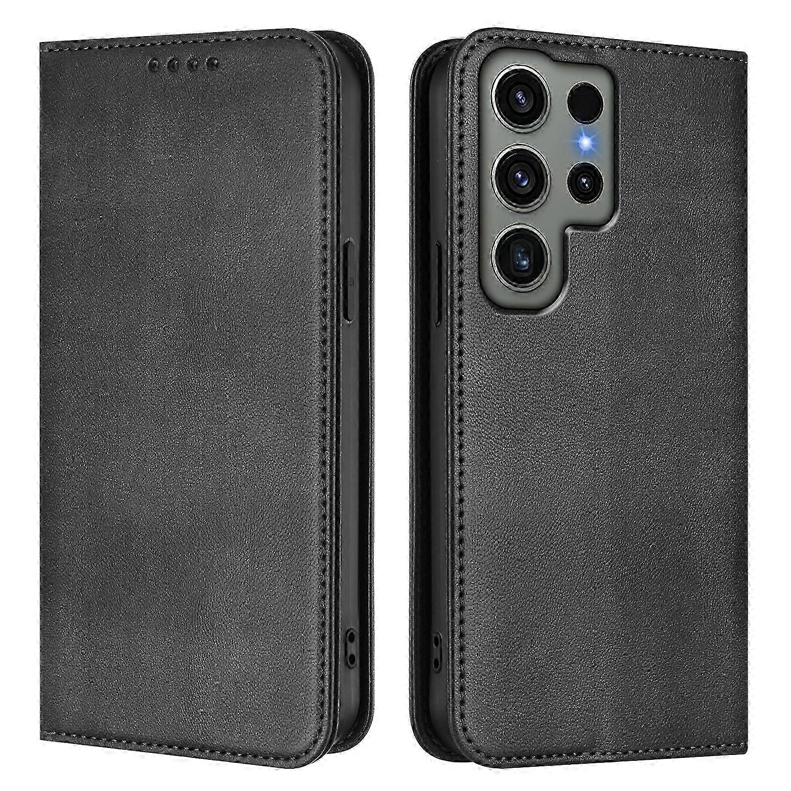 Galaxy S23 Ultra Wallet Case with RFID Protection & Retro Leather Texture